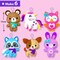 Unicorn Sewing Keyring Kit for Kids Age 7 8 9 10 11 12 Learn Art & Craft, Includes 6 Stuffed Animal Bear, Dog, Rabbit, Raccoon, Owl Dolls, Instruction & Felt Materials